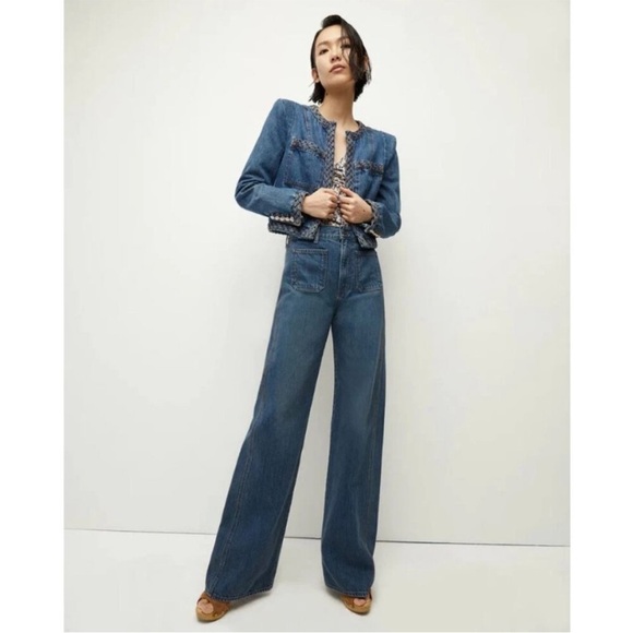 Veronica Beard Arrowe Medium Wash Denim Jacket - Picture 6 of 14
